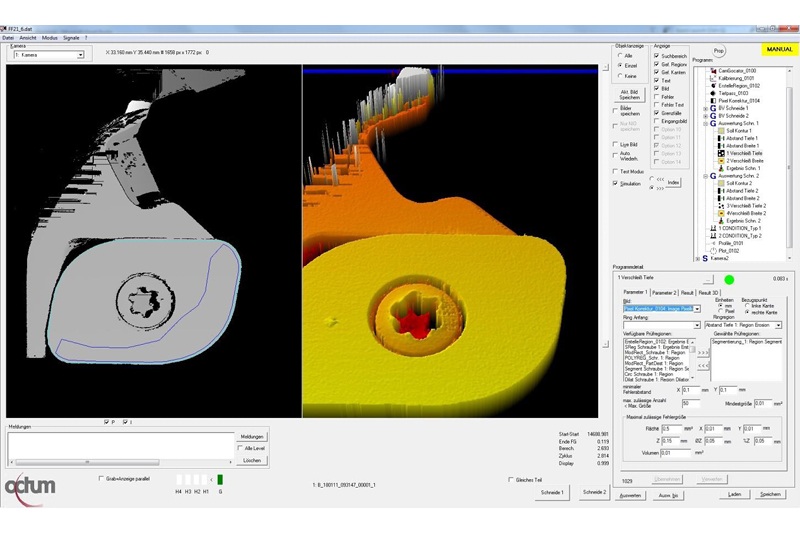 Application image of the geometry measurement of indexable inserts in automotive production